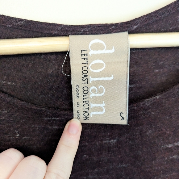 Anthropologie X Dolan Brown Heathered Ruffle Top - Picture 3 of 3